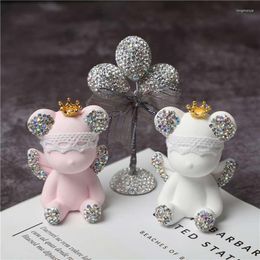 Interior Decorations Creative Car Accessories Diamond-studded Bear Ornaments Female Decoration