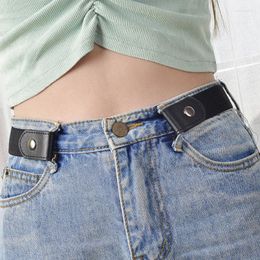 Belts Fashion Dress Simple Unbuttoned Elastic Belt Female/male Personality Jeans Invisible Lazy Accessories