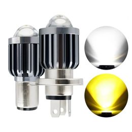 10000Lm H4 LED Bulbs H6 BA20D Motorcycle Headlight CSP Lens White Yellow Hi Lo Lamp Scooter Accessories Fog Lights