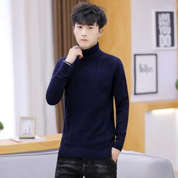 Men's Sweaters Mens Daily Pullovers Long Sleeves Winter Sweater Grey Black Wine Red Naby Blue Turtleneck Casual Fashion