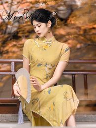 Party Dresses Merdelan Chinese Vintage Cheongsam Improved Retro Republican Elegant Slim Long Dress Qipao Traditional Clothing For Women