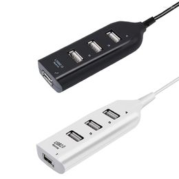 High Speed USB Hub 4 Port 2.0 With Cable Mini Splitter Use Power Adapter Multiple Socket For PC Laptop Notebook