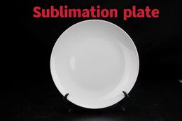 Sublimation Blank White Moon Plates Heat Transfer Ceramic Plate 10.5inch 13inch Sublimation Plates