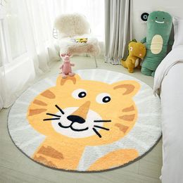 Carpets Round Cartoon Carpet Bedroom Decoration Floor Mats Children's Room Hanging Basket Chair Decor Rugs