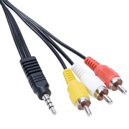 3.5mm To 3 RCA Male Audio Cables Video AV Cable AUX Stereo Jack Cord 3RCA Standard Converter Wire for Speaker TV Box CD DVD