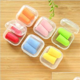 Other Home Garden Sponge Soft Ear Plug Tapered Travel Sleep Noise Prevention Earplugs Reduction Soundproof For B Nerdsropebags500Mg Dhek6