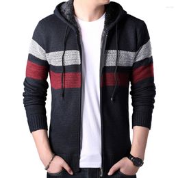 Men's Sweaters Autumn Winter Men's SweaterCoat Faux Fur Wool Sweater Jackets Men Zipper Knitted Thick Coat Casual Knitwear M-3XL T110804