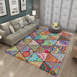 Carpets 2022Non-slip Bohemian Mandala Style Floral Pattern Rug Floor Mat Living Room Balcony Bathroom Kitchen Bedroom Carpet