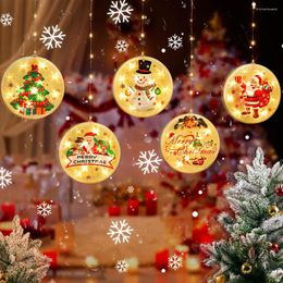 Lichterkette für Weihnachten, Fenster, Neuheit, 3D-Aufhängung, 1 Stück, LED-Schnur, fröhlicher Vorhang