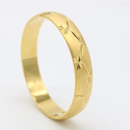 Bangle Womens Fashion Accessories Gold Filled Wedding Bridal Bracelet Solid Jewelry Gift Diameter 6cm Star