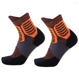 Sports Socks 2PCS Knee-High Basketball Towel Bottom Non-slip Breathable Thickened Deodorant Men's And Women's Tennis