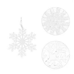 Christmas Decorations Snowflake Snowflakes Hanging Decoration Pendant Silver Acrylic Tree Decor Clear Transparent Fake