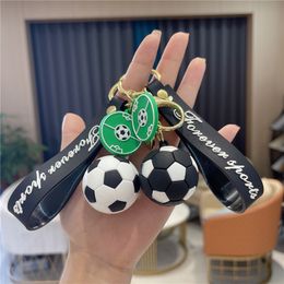 Football Keychain Soccer Straps PVC Soft Pendant Keychains Games Souvenir Bag Wallet Handbag Backpack Charms