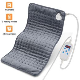 30x60cm Heating Pad Electric Heat Pad Timer For Shoulder Neck Back Spine Leg Pain Relief Winter Warmer Wrap Temp Heater