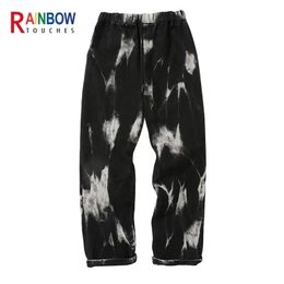 Men's Pants Rainbowtouches Unisex Tie Dye Printing High Street Hip Hop Loose Casual Couple Cargo Straight Aesthetic Pant Women And Men 221008