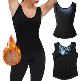 Women's Shapers Women Sauna Suit Sweat Vest Waist Trainer Heat Trapping Workout Tank Top Shapewear For Weight Loss Polymer Body Shaper