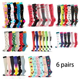 Sports Socks Compression Wholesale Women 6 PAIRS Sport Running Football Cycling Thigh High