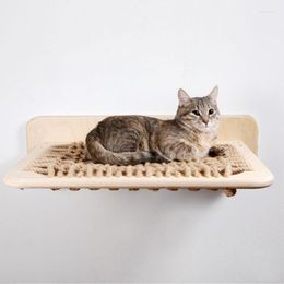 Cat Toys Wall Mounted Hammock Tree Tower House Sisal Rope Bed Scratching Kitten Toy Scratcher Cats Climb Platform Frame
