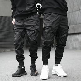 Men's Pants Ribbons Men Sweatpants Men's Cargo Pants Streetwear Hip Hop Casual Solid Colour Harem Pants Chinese Size XS3XL 221010