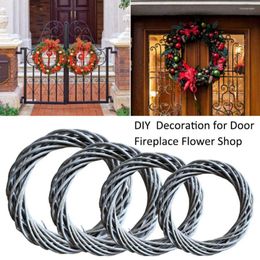 Decorative Flowers DIY Christmas Wreath Rings Hand Woven Rattan Door Decoration Natural Vine Decorations