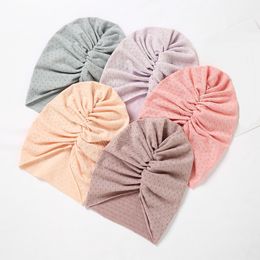 Warm Newborn Indian Cap Baby Turban Hats 3M-5T Kids Hair Accessories Knot Beanies Autumn Winter Elastic Caps for Children Girl