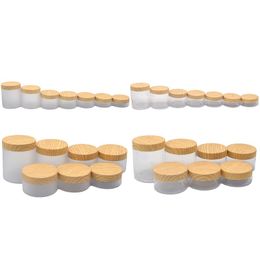 Packing Empty Plastic Bottle Clear and Frosted Jar Cosmetic False Wood Plastic Lid Refillable Portable Packaging Container 50g 80g 100g 120g 150g 200g 250g