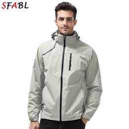 Men's Jackets Spring Men Women Waterproof Windbreaker Coat Outdoor Sports Coats Rain Hooded Multi-Pockets Outwear 221008