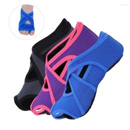 Sports Socks Gym Yoga Shoes Women Flat Soft Anti Slip Sole Ballet Dance Half Toe Fitness Pilates Neoprene