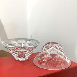 Bowls 4x8.45cm 2pcs Crystal Liquor Cup Dessert Tea Small Round Bowl A Set