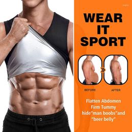 Men's Body Shapers Men Shaper Polymer Sauna Sweat Vest Waist Trainer Shapewear Weight Loss Belly Slimming Shirt Fitness Corset Top Burning