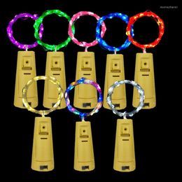 Strings 10/5pcs Wine Bottle Light With Cork LED String Fairy Lights Garland Christmas Tree Decorations Outdoor Wedding Bar Decoration