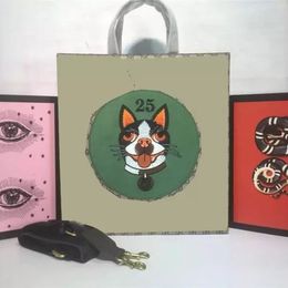Designer Luxury 450950 K5M1T Print cat g Tote Bags Carre Shoulder Bag Sherry line 2WAY clutch business bag handbag purse