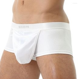 Underpants Boxer Shorts Men Open Front Mens Underwear Sexy Cover Bulge Pouch Male Panties