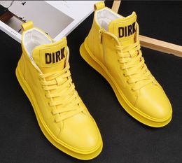 Stephoes New Arrival Men Fashion Casual Ankle Boots Spring Autumn High Top Leisure Sneakers Male Trend Men Leather Hip Hop Shoes