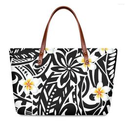 Borse da viaggio Cumagical 2022 Fornitore di borse all'ingrosso Borsa a mano personalizzata da donna con tracolla floreale Hawaii tribale polinesiana per donna