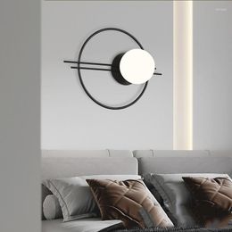 Wall Lamp Art Design LED Living Room Lights White Glass Gold Black Metal Bedroom Sconce G9 110-240V Surface Mount Home Deco
