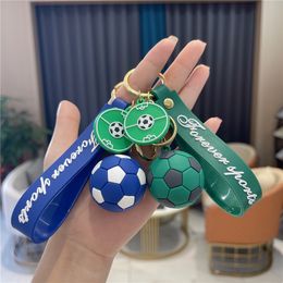 Football Keychain Soccer Straps PVC Soft Pendant Keychains Games Souvenir Factory Wholesale