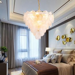 Pendant Lamps Postmodern Light Luxury Crystal Chandelier Creative Personality Bedroom Dining Room Study LED Hong Kong Style Lamp