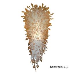 Art Deco Pendant Lamps Murano Style Crystal Hand Blown Glass Chandelier Light with LED Bulbs Indoor Lighting Chandeliers Fixtures for Living Room House LR354