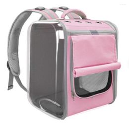 Cat Carriers TUOBANGDER Pet Carrier Backpack Bag Breathable Detachable Floding Lucency Broader Vision Cattery Kennel For Dog Supplies