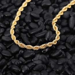 Chains 2022 Rope Chain Men's Necklace Width 4mm High Quality Alloy Cuban And Women's Jewellery Ingenuity Gift