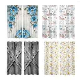 Curtain 2 Panels Blackout Treatment Sets Thermal Insulated Polyester 3D Digital Painting Drapes For Decor Living Room Dining
