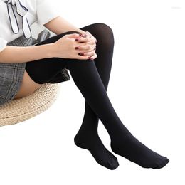 Sports Socks Women Long Black White Skin Color Super Elastic Thigh Stockings Autumn Spring Female Leisure Active Wear Slim