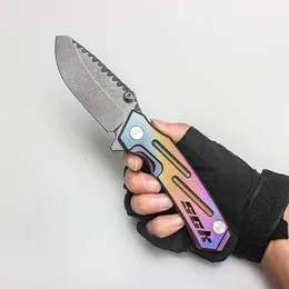 Heavy Folding Knife Rogue Shark SCK Limited Custom Version Tactical Hunting Outdoor Equipment S35VN Blade Titanium Handle Practical Camping EDC Survival Tools