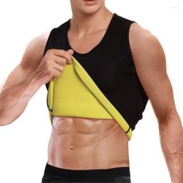 Men's Body Shapers Men's Men Slimming Tank Tops Shapewear Tight T-Shirt Neoprene Weight Loss Waist Trainer Super Stretch Burn Sweat