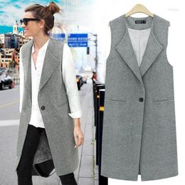 Women's Fur Women Vest Veste Femme Colete Feminino Long Waistcoat Sleeveless Jacket Thin Outwear Ladies Plus Size M-5XL 6XL WS101