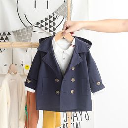 Jackets Baby Toddler Girl Coat Spring Fall Jas Trench Double Breast Windbreaker for Kids 1 6T 221010