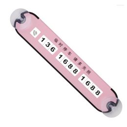 Interior Decorations Car Styling Telephone Number Card Sticker 13.5 2.5cm Night Temporary Parking Plate Suckers Phone