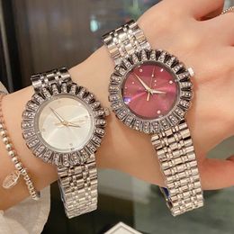 Fashion Brand Wrist Watches Women Ladies Girl Crystal Style Luxury Metal Steel Band Quartz Clock CH 86