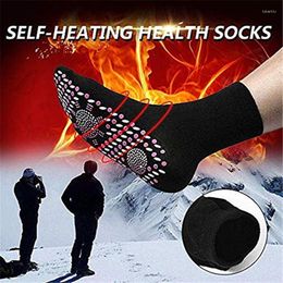 Sports Socks Self Heating Magnetic Tourmaline Therapy Breathable Massage Warm Foot Winter Outdoor Skiing